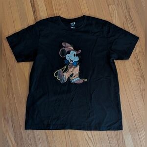 Uniqlo Black T-Shirt with Playful Character